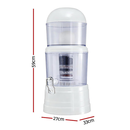 Devanti Benchtop Water Filter 14L Gravity Multi-Stage BPA-Free Home Camping-1