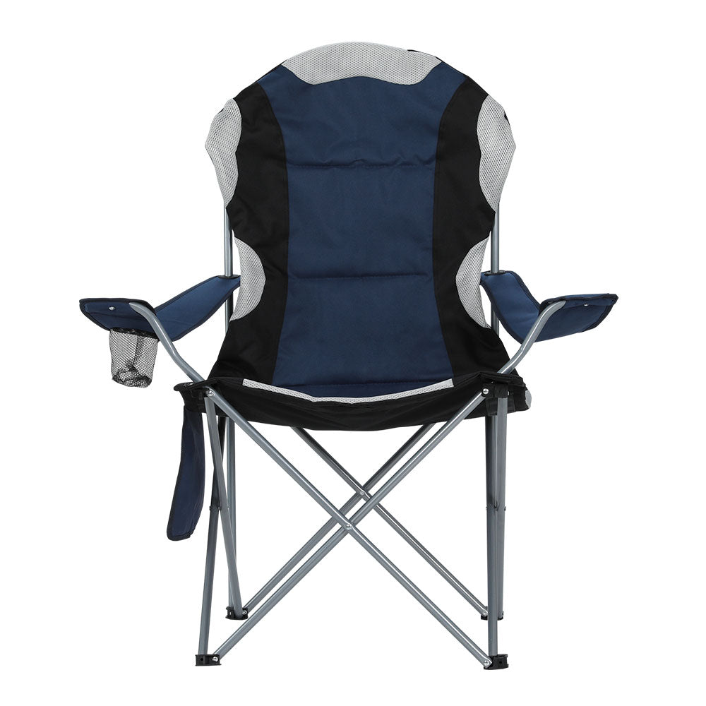 Weisshorn Camping Folding Chair Portable Outdoor Hiking Fishing Picnic Navy 2pcs-2