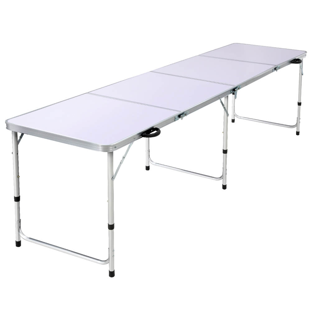 Weisshorn Folding Camping Table 240CM Portable Outdoor Picnic BBQ Aluminium Desk-0