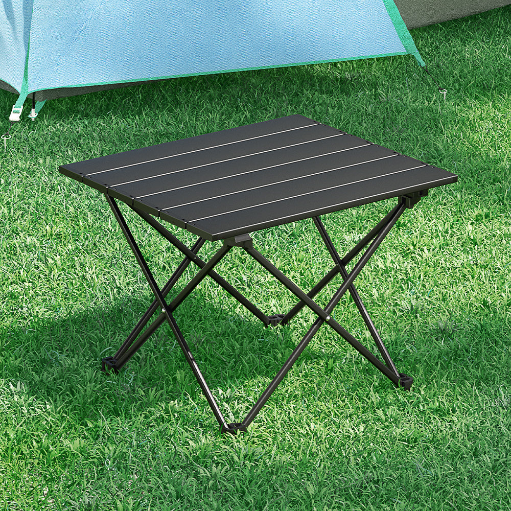 Weisshorn Folding Camping Table 40CM Roll Up Outdoor Picnic BBQ Aluminium Desk-3