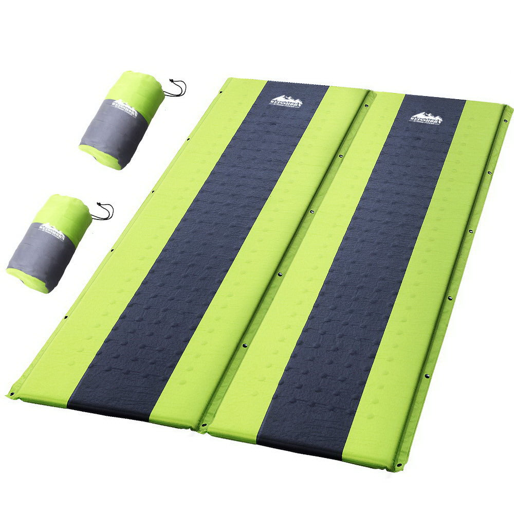 Weisshorn Self Inflating Mattress Camping Sleeping Mat Air Bed Pad Double Green-0