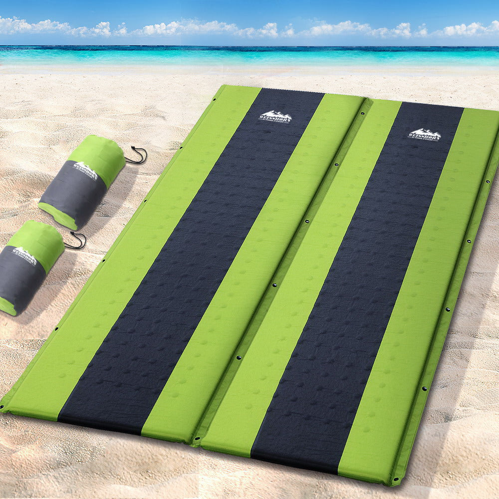 Weisshorn Self Inflating Mattress Camping Sleeping Mat Air Bed Pad Double Green-6