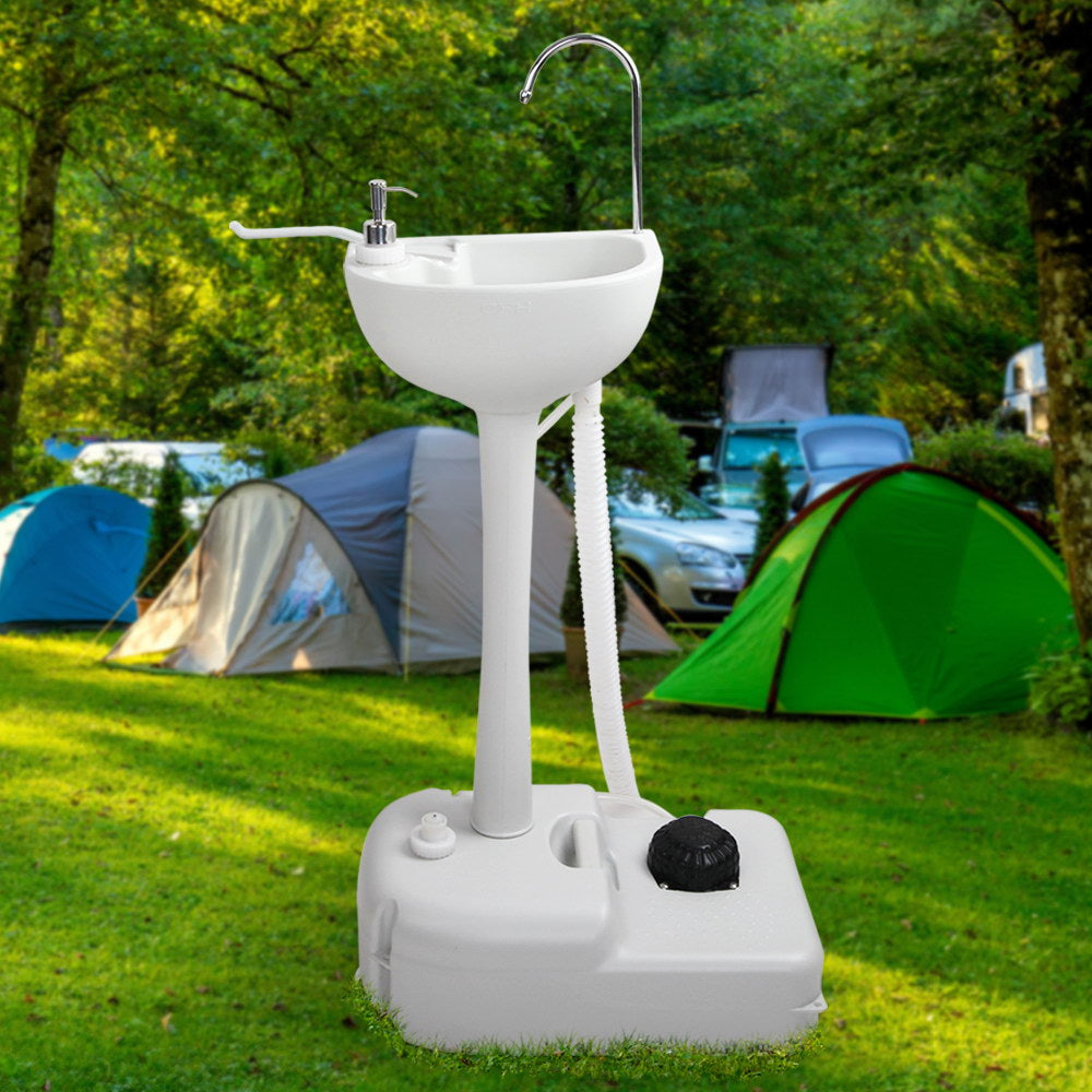 Weisshorn Camping Basin Portable Hand Wash Sink Stand 19L Capacity-6