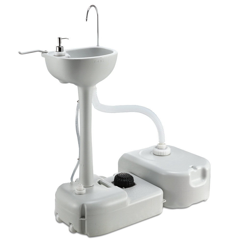 Weisshorn Camping Basin Portable Hand Wash Sink Stand 43L Capacity-0