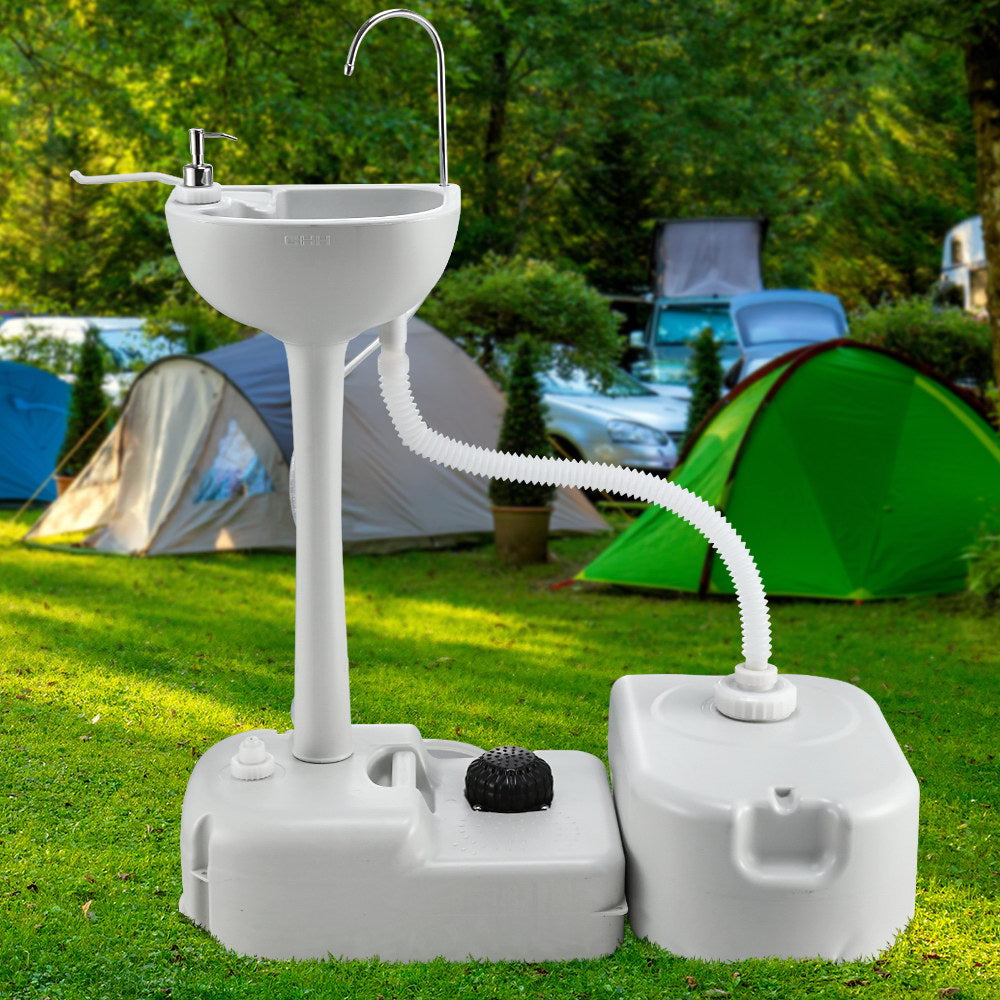 Weisshorn Camping Basin Portable Hand Wash Sink Stand 43L Capacity-6