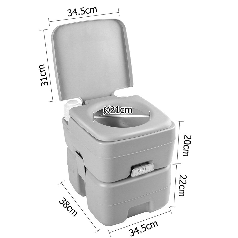 Weisshorn 20L Portable Camping Toilet Outdoor Flush Potty Boating-1