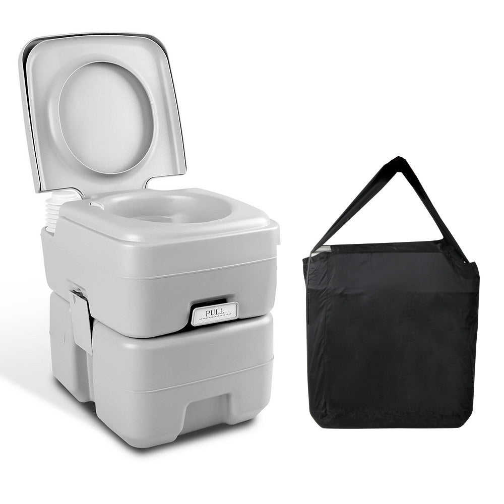 Weisshorn 20L Portable Camping Toilet Outdoor Flush Potty Boating With Bag-0