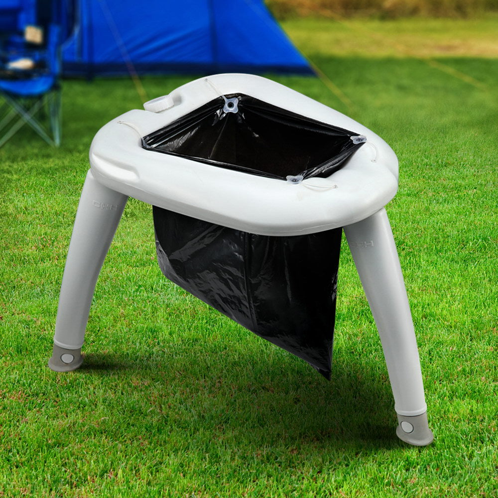 Weisshorn Portable Folding Toilet Camping Outdoor Caravan Plastic Bag-6