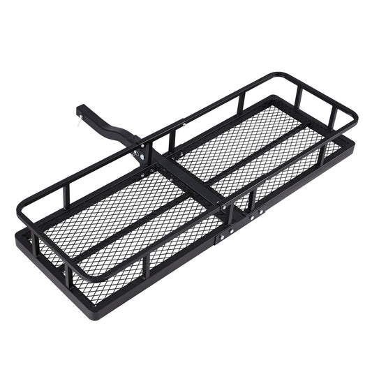 Giantz Universal Car Roof Rack Foldable Hitch Basket Cargo Carrier 152cm Black-0