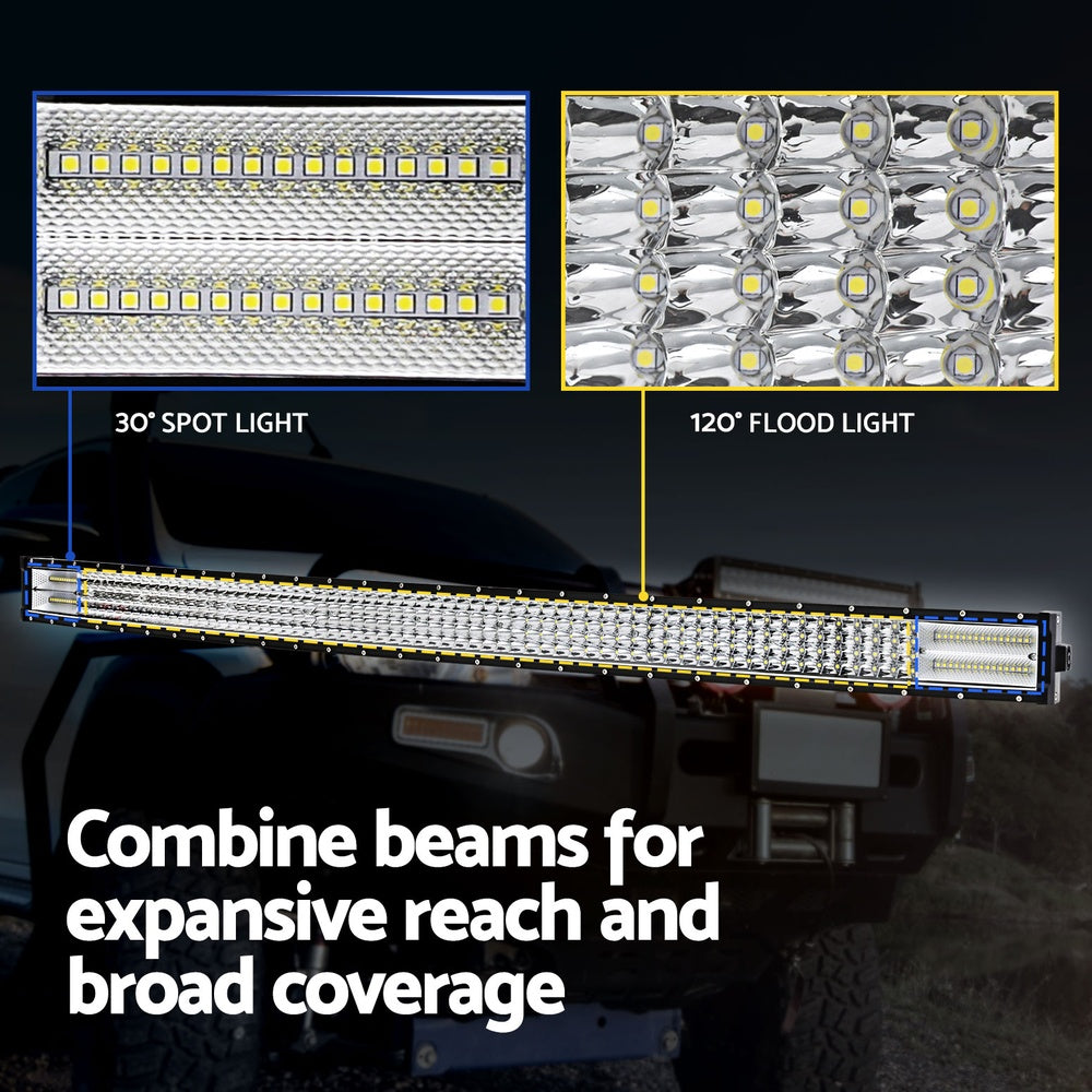 Giantz LED Driving Light 50 Inch Flood Spot Light Bar Driving Lamp Offroad Truck-3