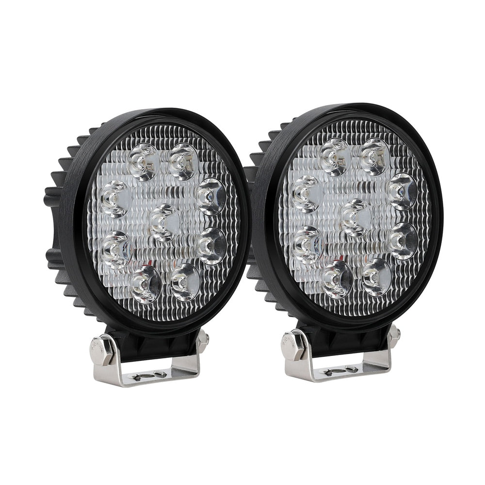 Giantz Pair LED Driving Lights 4.5 Inch Flood Spot Lights Car Truck SUV 12V 24V-2