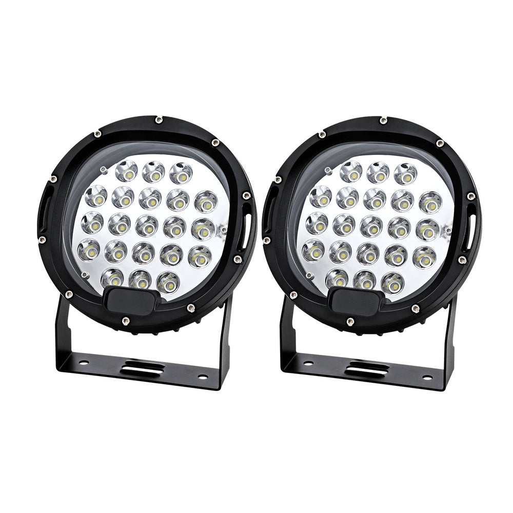 Giantz Pair LED Driving Lights 7 Inch Flood Spot Lights Car Truck SUV 12V 24V-0