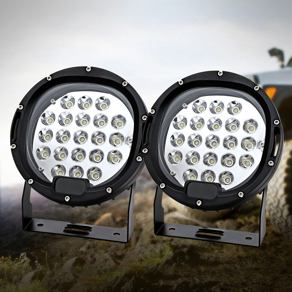 Giantz Pair LED Driving Lights 7 Inch Flood Spot Lights Car Truck SUV 12V 24V-6