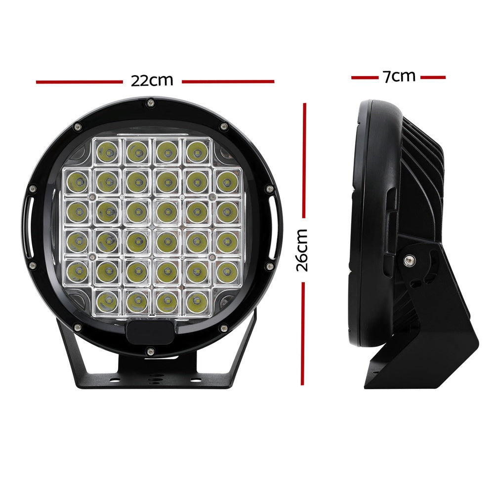 Giantz Pair LED Driving Lights 9 Inch Flood Spot Lights Car Truck SUV 12V 24V-1