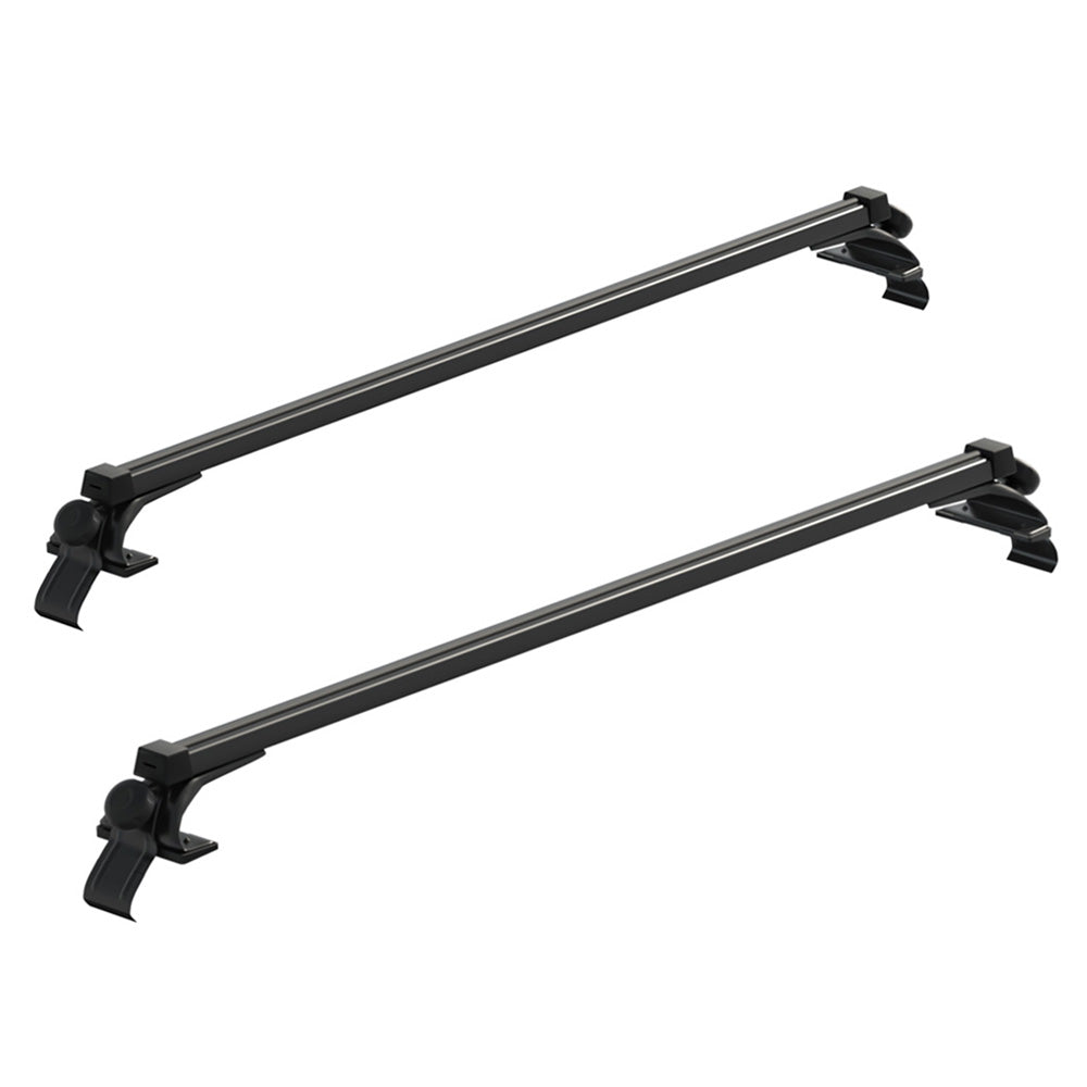 Universal Car Roof Racks Pod Aluminium Cross Bars Brackets 145cm Black-0