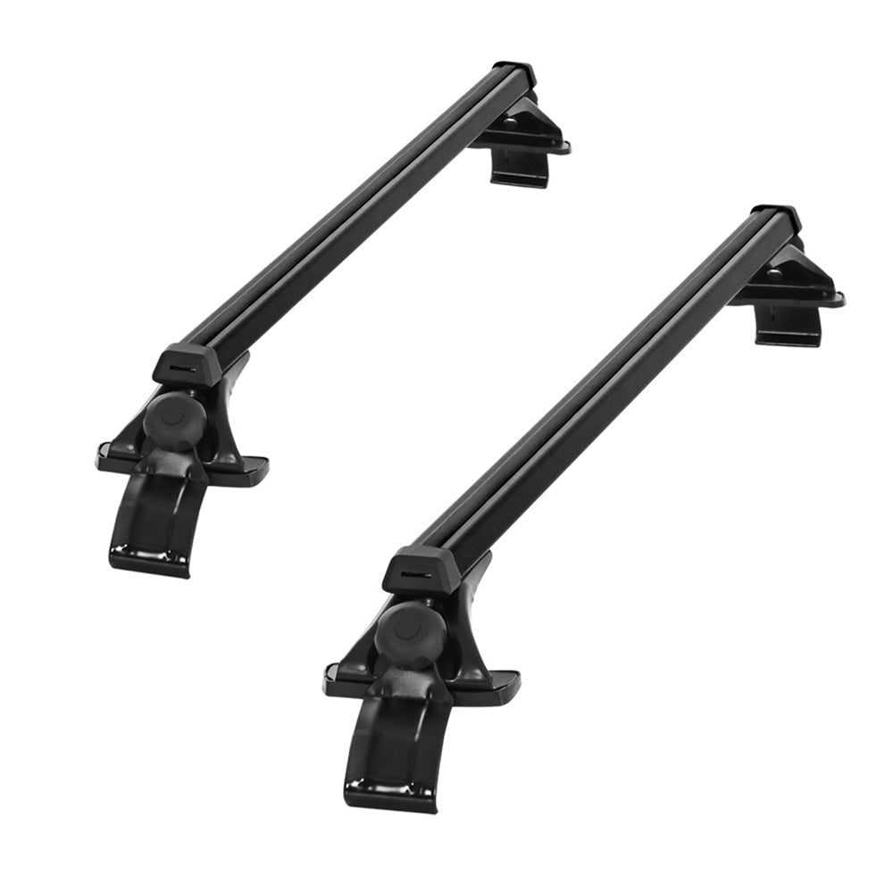 Universal Car Roof Racks Pod Aluminium Cross Bars Brackets 145cm Black-2