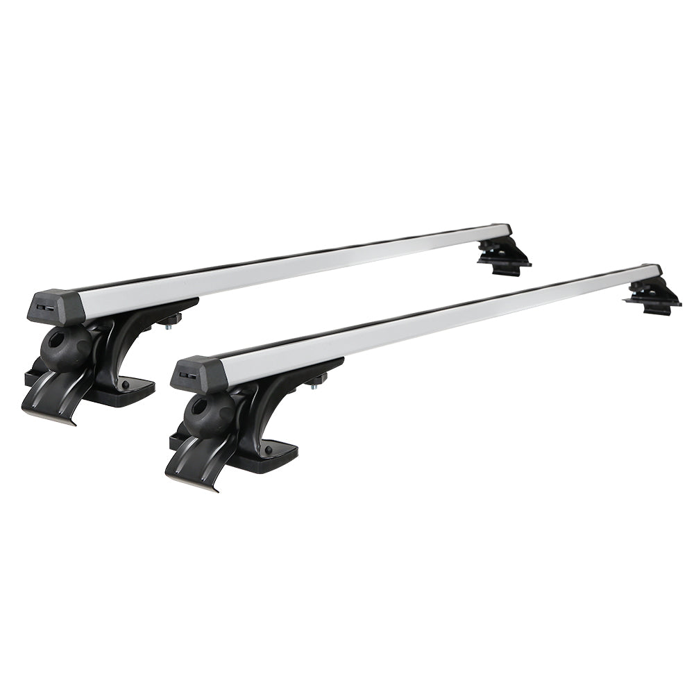 Universal Car Roof Racks Pod Aluminium Cross Bars Brackets 145cm Silver-0