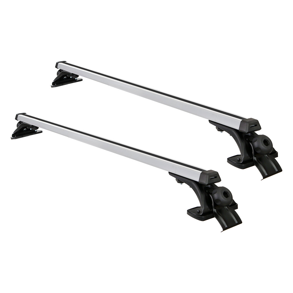 Universal Car Roof Racks Pod Aluminium Cross Bars Brackets 145cm Silver-2