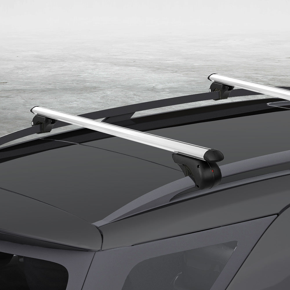 Universal Car Roof Racks Pod Cross Bars Aluminium Adjustable 123cm Sliver-6