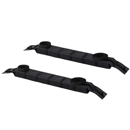 Universal Soft Car Roof Rack 116cm Kayak Luggage Carrier Adjustable Strap Black-0