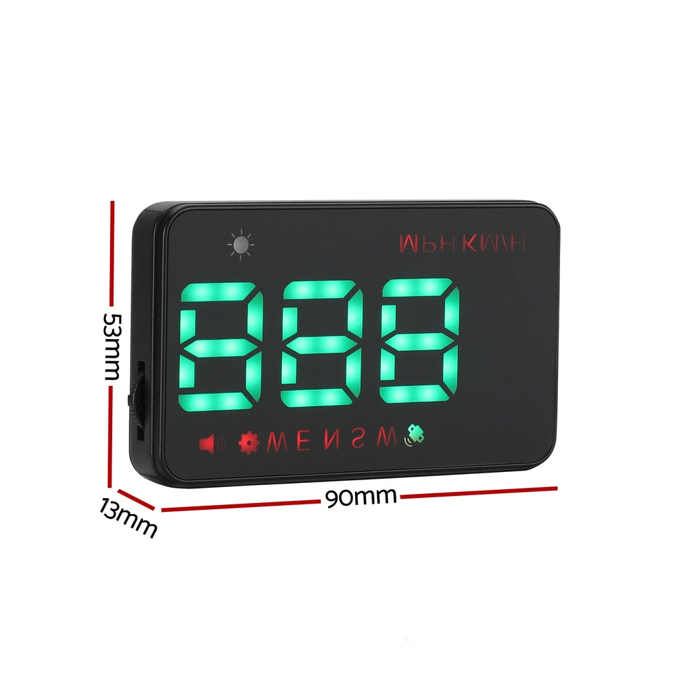 Giantz Universal Car Digital GPS Speedometer HUD Display Overspeed Warning Alarm 2 Modes-1