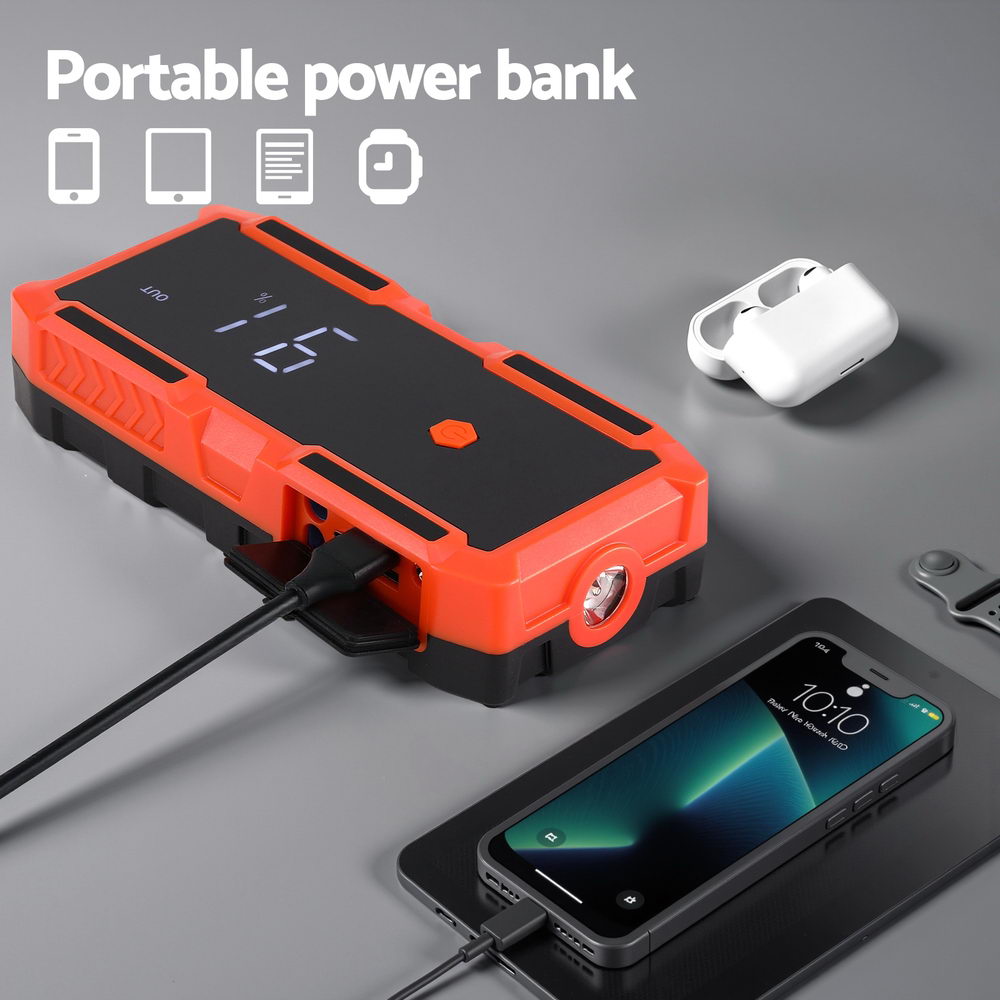 Giantz 3000A Portable Car Jump Starter 12V Lithium Battery Booster Pack Power Bank & Jumper Cables-5