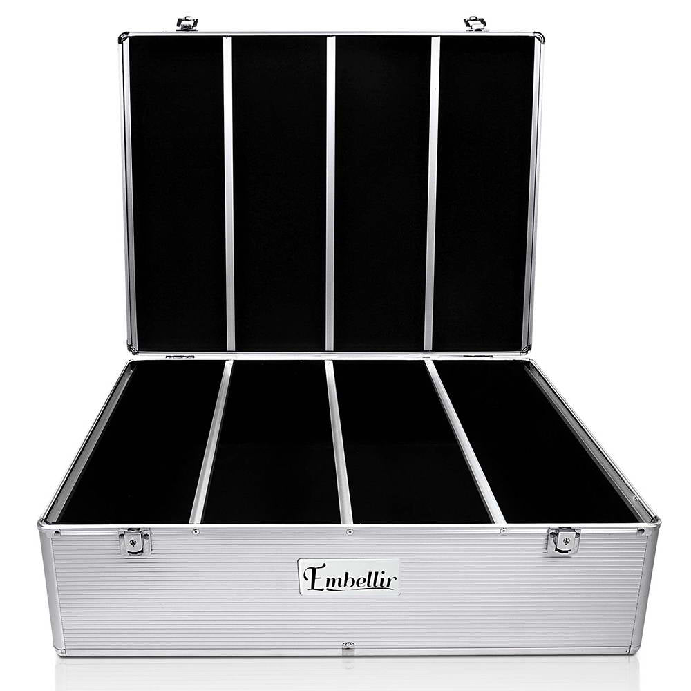 Embellir CD Case DVD Cases Storage Box 1000 Discs Aluminium Case DVD Folders-2