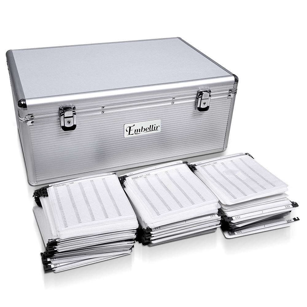 Embellir CD Case DVD Cases Storage Box 500 Discs Aluminium Case DVD Folders-0