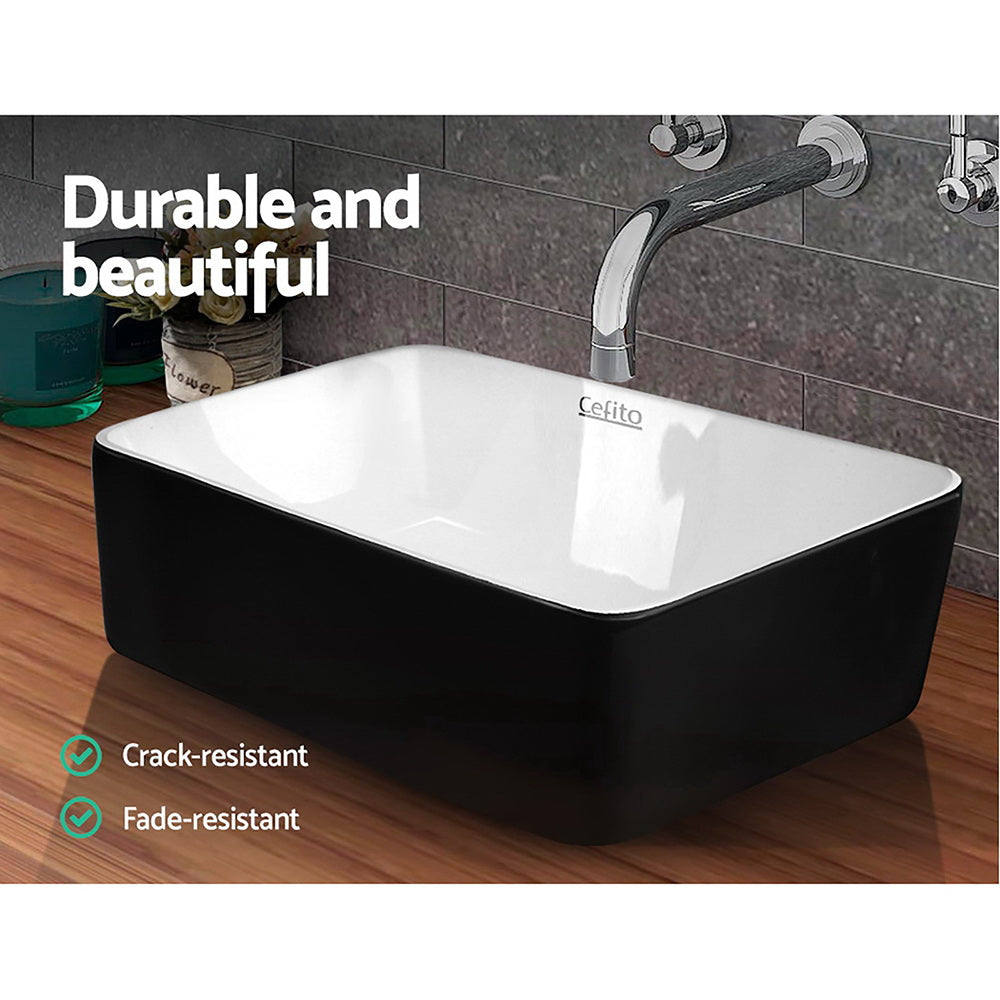 Cefito Bathroom Basin Ceramic Vanity Sink Hand Wash Bowl 48x37cm-4