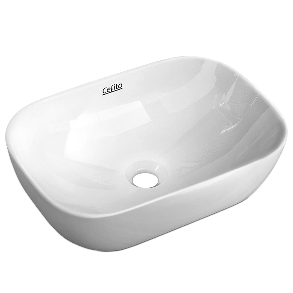 Cefito Bathroom Basin Ceramic Vanity Sink Hand Wash Bowl 46x33cm-0