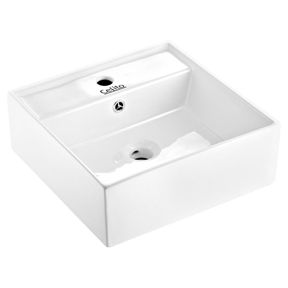 Cefito Bathroom Basin Ceramic Vanity Sink Hand Wash Bowl 41x41cm-0