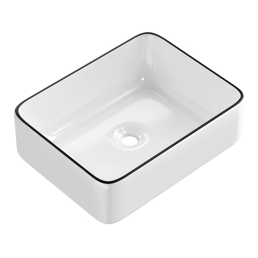 Cefito Bathroom Basin Ceramic Vanity Sink Hand Wash Bowl Above Counter 48x37cm-0