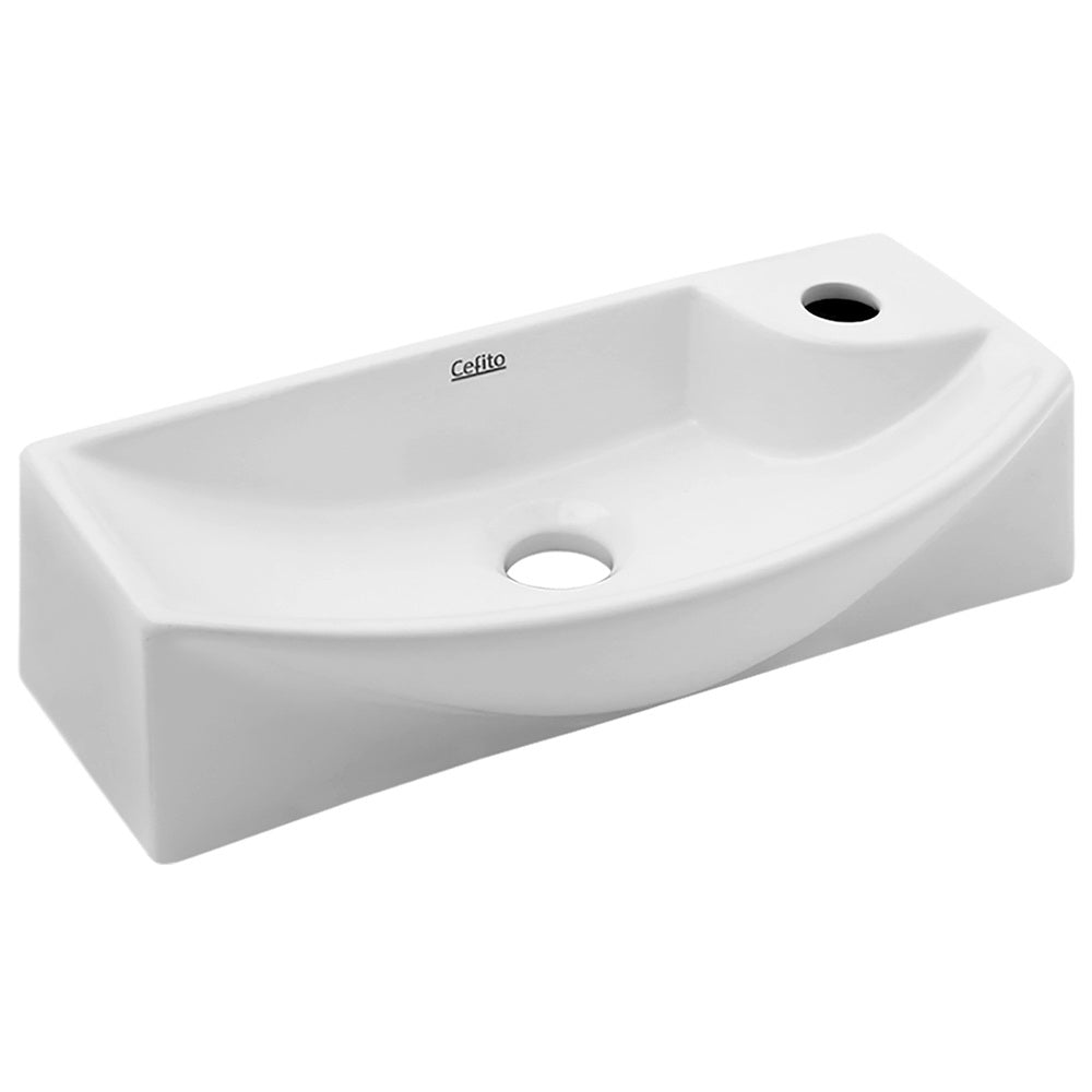 Cefito Bathroom Basin Ceramic Vanity Sink Hand Wash Bowl 45x23cm-0