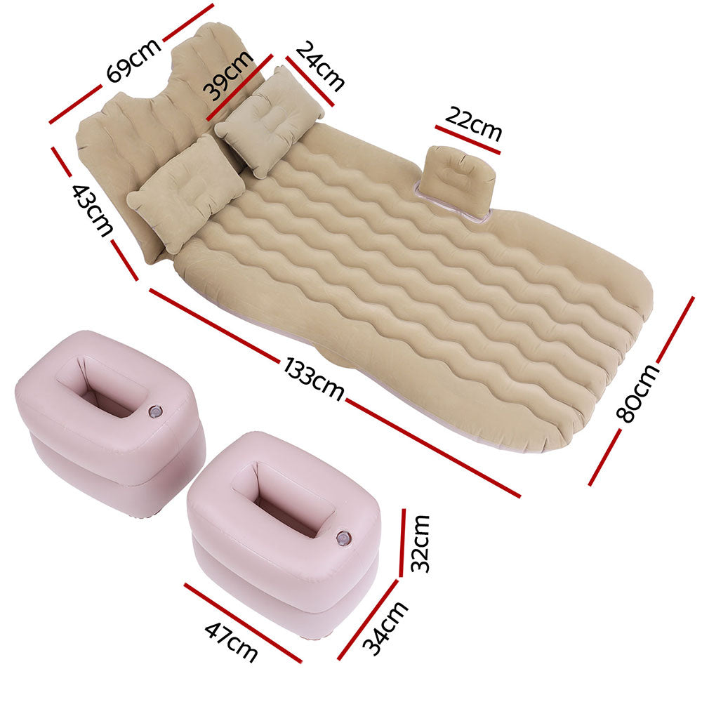 Weisshorn Car Mattress 176x80 Inflatable SUV Back Seat Camping Bed Beige-1