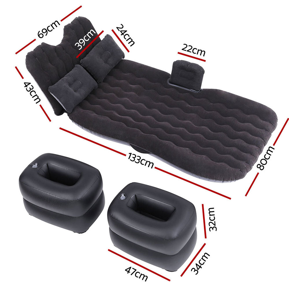 Weisshorn Car Mattress 176x80 Inflatable SUV Back Seat Camping Bed Charcoal-1