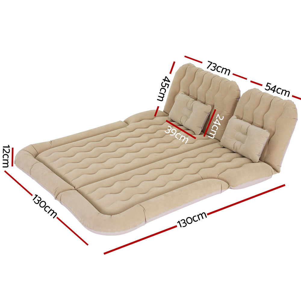 Weisshorn Car Mattress 175x130 Inflatable SUV Back Seat Camping Bed Beige-1