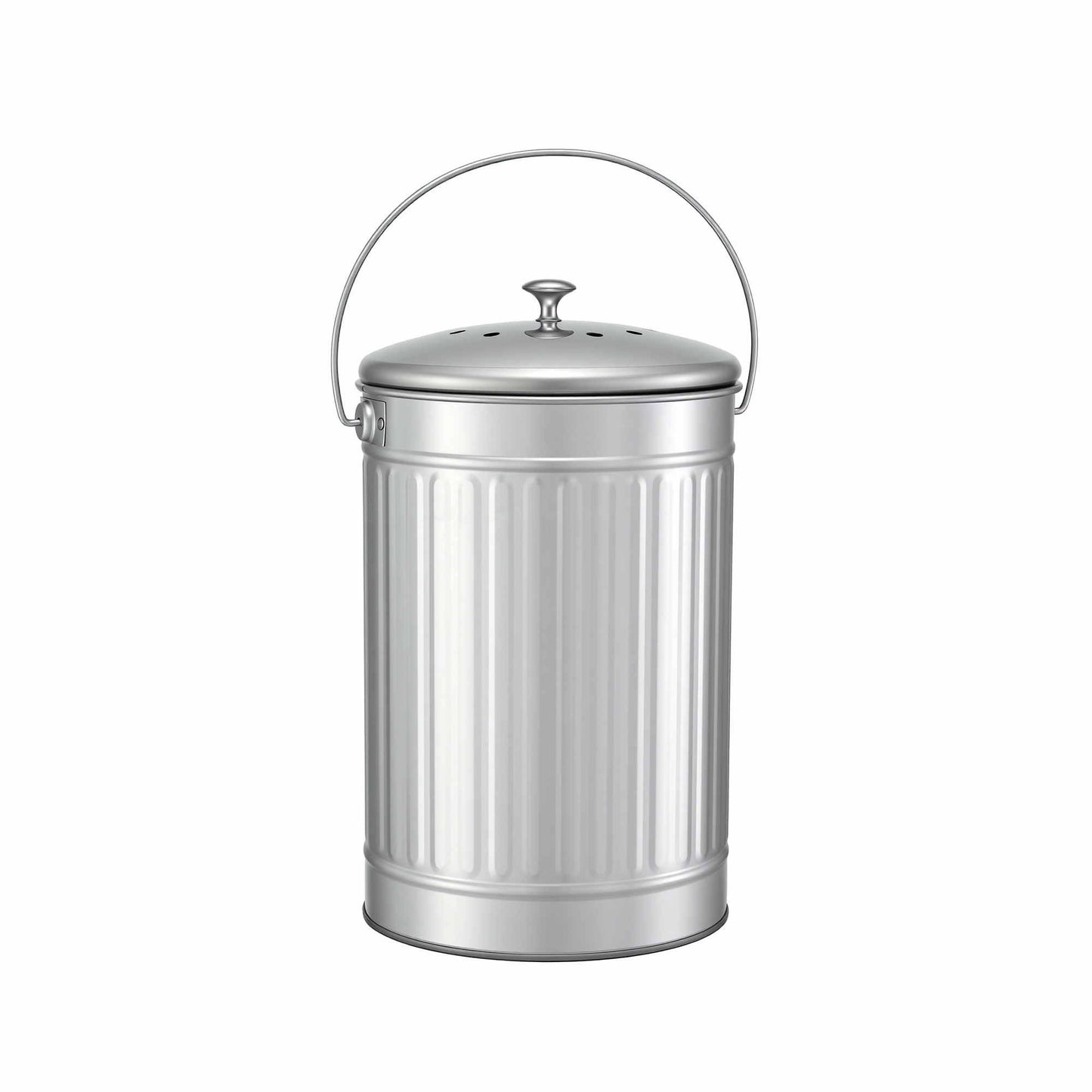 Gardeon Compost Bin Kitchen Countertop Food Waste Caddy 6L Silver