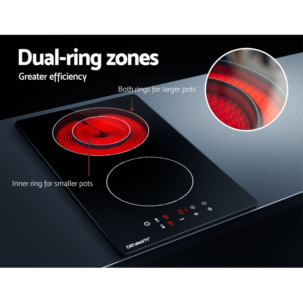 Devanti Electric Ceramic Cooktop 30cm-3