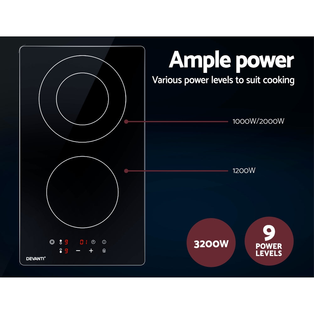 Devanti Electric Ceramic Cooktop 30cm-4