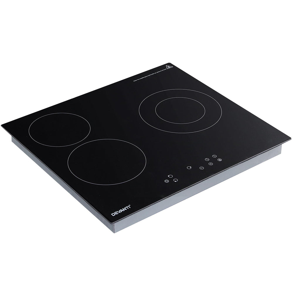 Devanti Electric Ceramic Cooktop 60cm Kitchen Cooker 4 Burner Hob Touch Control 5200W-2