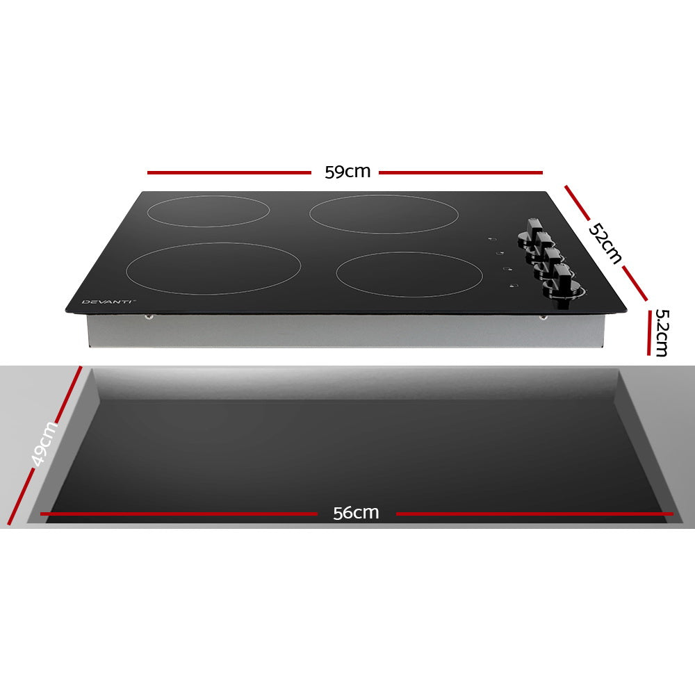 Devanti Electric Ceramic Cooktop 60cm-1