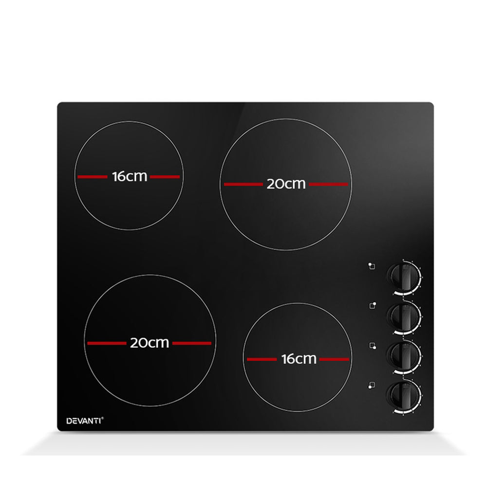 Devanti Electric Ceramic Cooktop 60cm-2