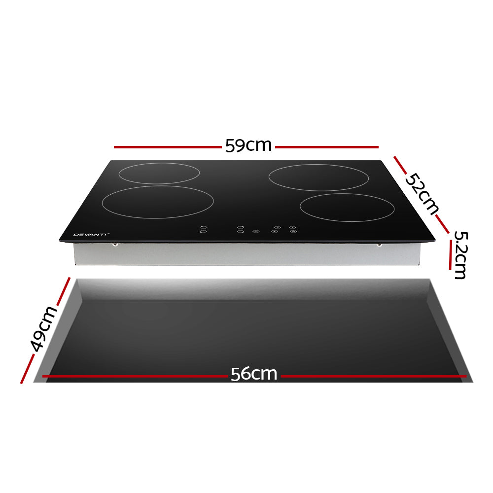 Devanti Electric Ceramic Cooktop 60cm Touch Control-1