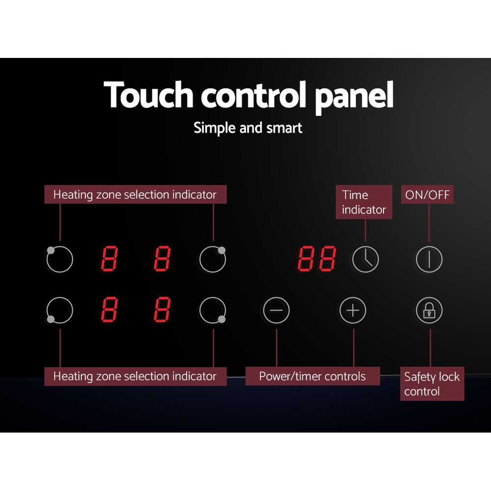 Devanti Electric Ceramic Cooktop 60cm Touch Control-4