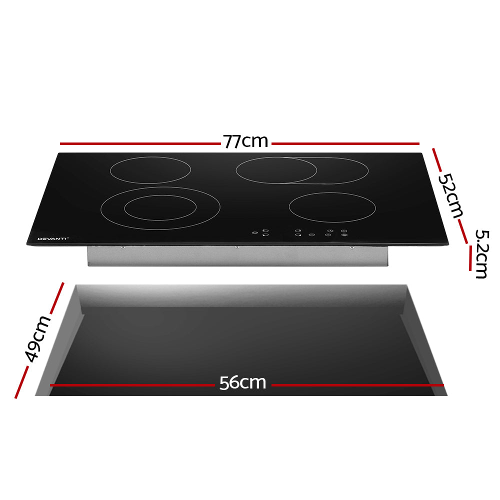 Devanti Electric Ceramic Cooktop 77cm-1