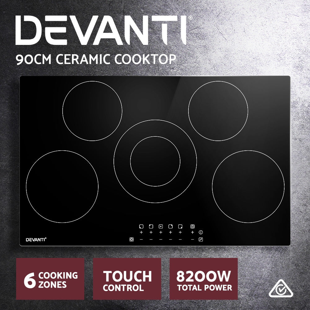 Devanti Electric Ceramic Cooktop 90cm-2