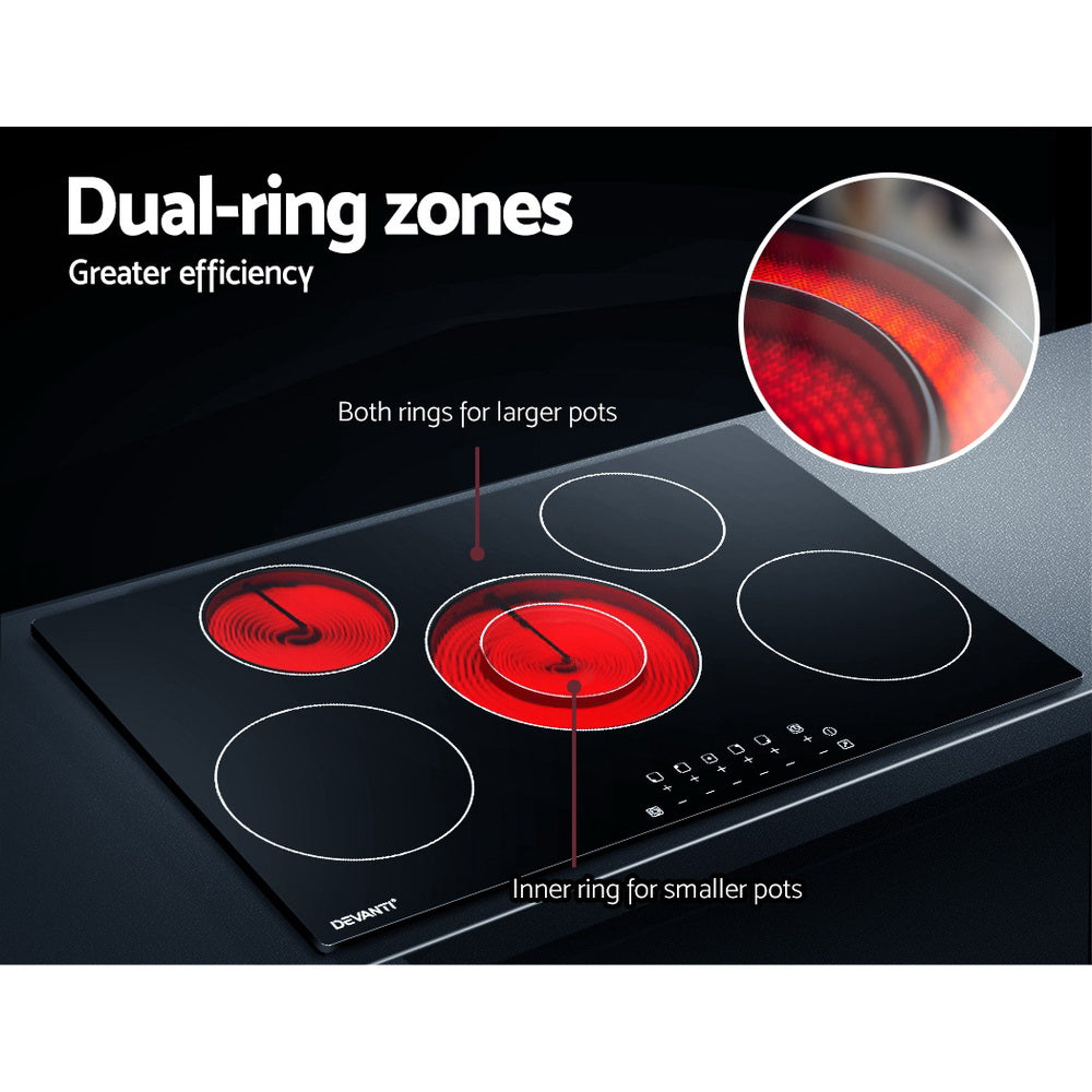 Devanti Electric Ceramic Cooktop 90cm-3