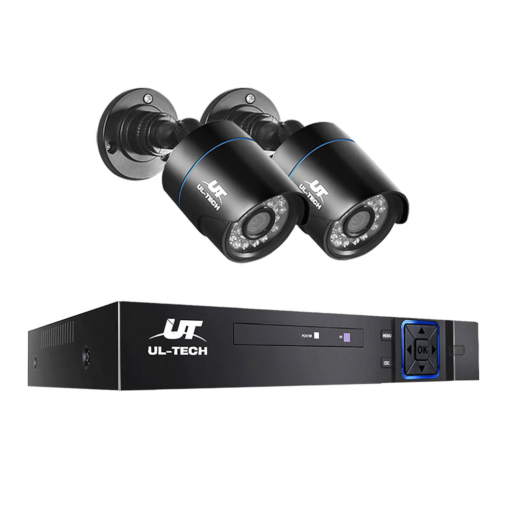 UL-tech CCTV Security System 4CH DVR 2 Cameras 1080p-0