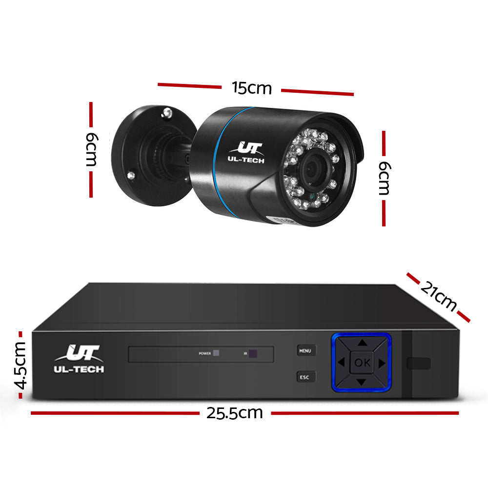 UL-tech CCTV Security System 4CH DVR 4 Cameras 1TB Hard Drive-1