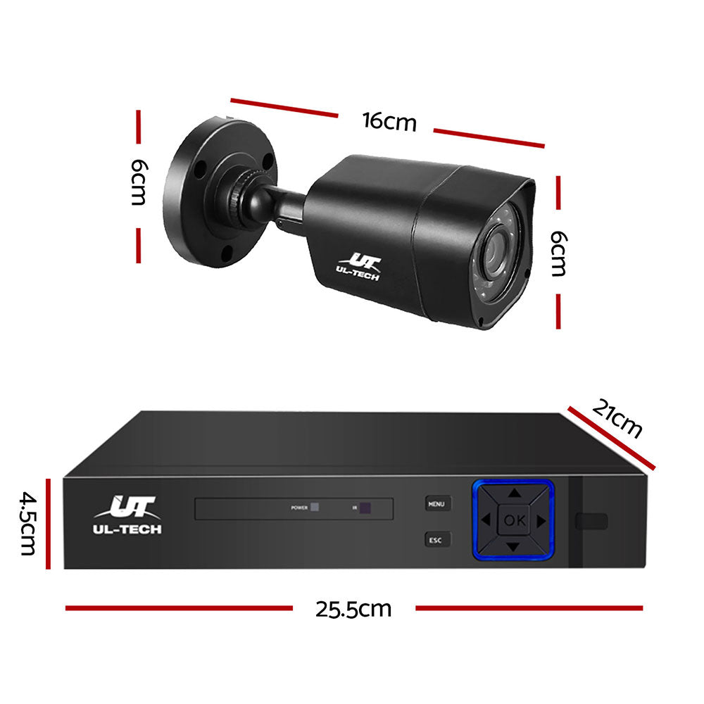 UL-tech CCTV Security System 4CH DVR 4 Cameras 1080p-1